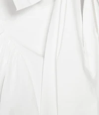 Lulus Romilly Poplin Boat Neck Sleeveless Bow Back Mini Dress