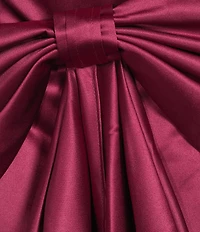 Lulus Satin Bow Strapless A-Line Mini Dress