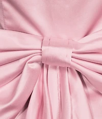 Lulus Satin Bow Strapless A-Line Mini Dress