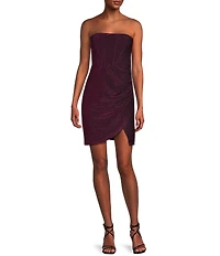 Lulus Sensational Shine Strapless Mini Dress