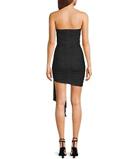 Lulus Strapless Rhinestone Bodycon Mini Dress