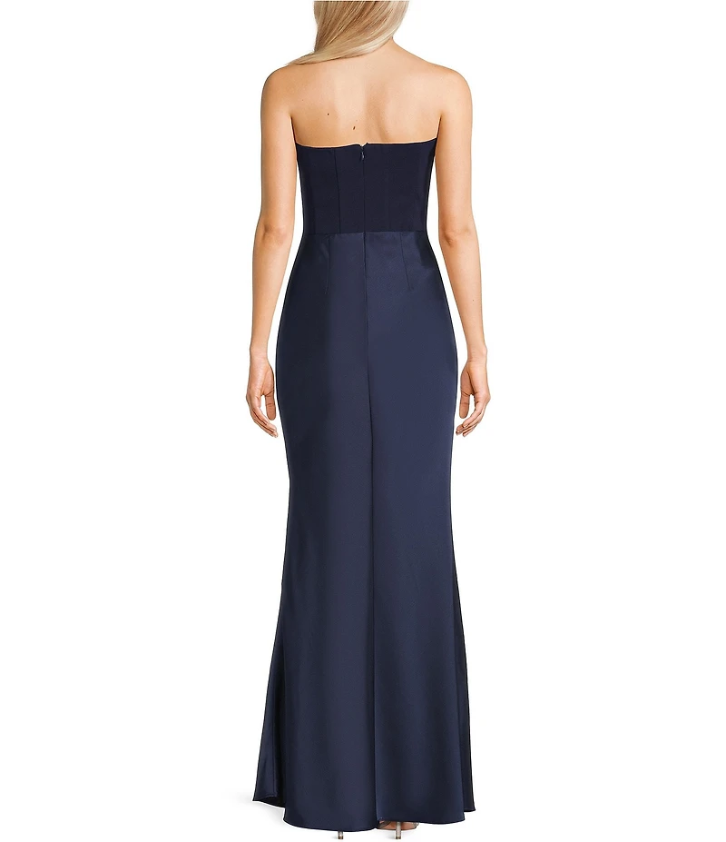 Lulus Tarni Strapless Square Neck Maxi Dress