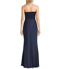 Lulus Tarni Strapless Square Neck Maxi Dress