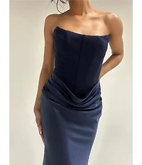 Lulus Tarni Strapless Square Neck Maxi Dress