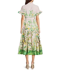 Luna Midi Button Front Tie Waist Dress