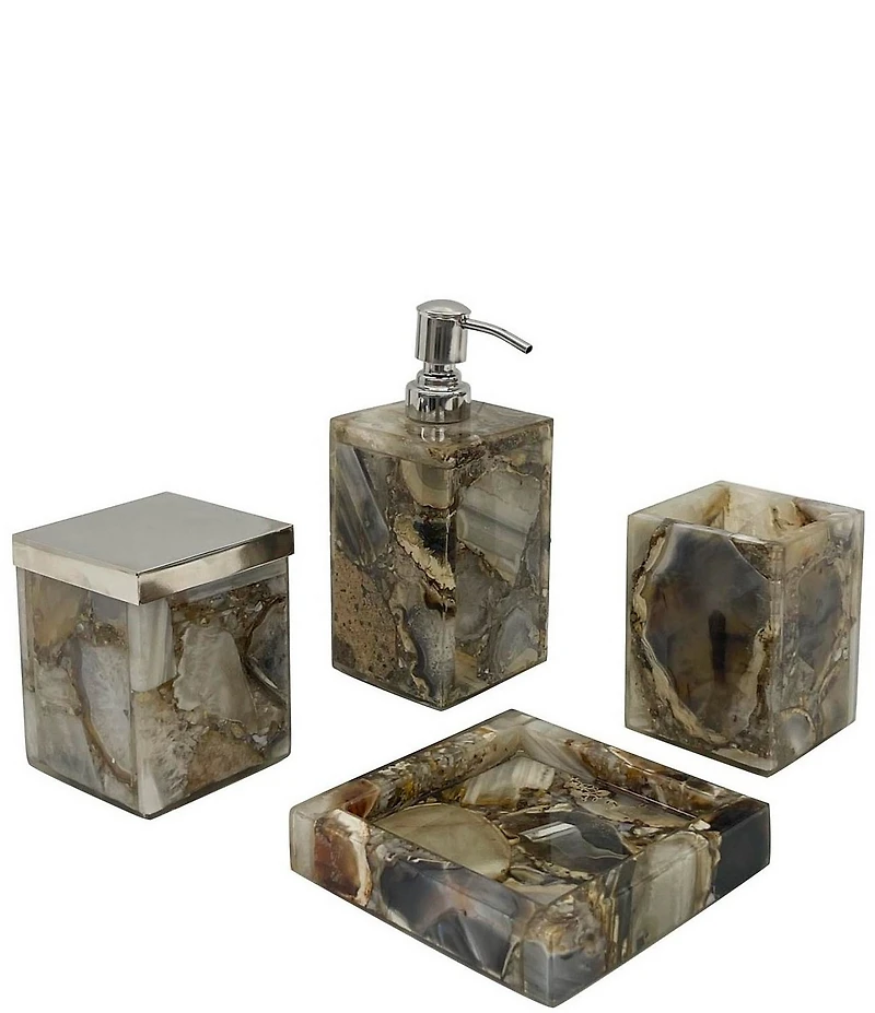 Luxury Hotel Avalon Collection Natural Agate Lotion/Soap Pump Dispenser