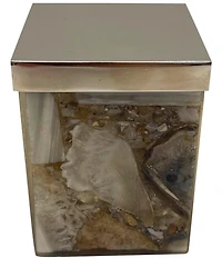 Luxury Hotel Avalon Collection Natural Agate Storage Covered Jar