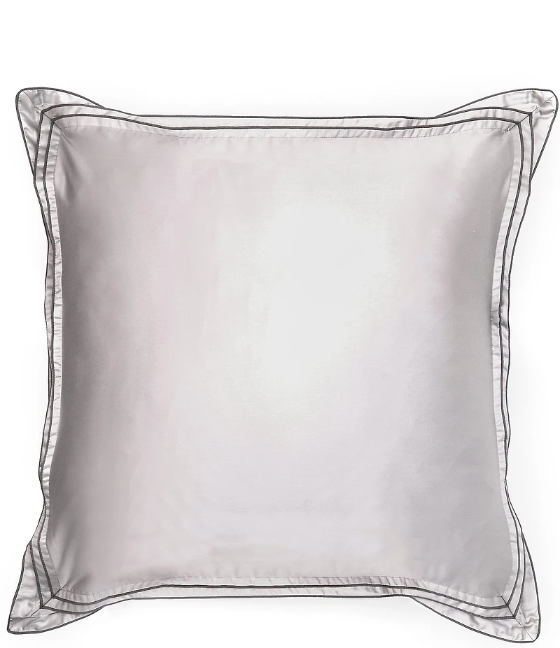Luxury Hotel Elegance Sateen Flange Trim Euro Sham