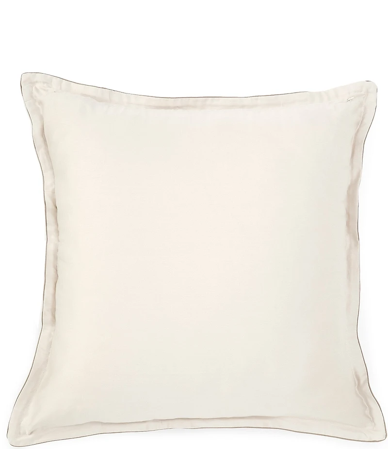 Luxury Hotel Elegance Sateen Flange Trim Euro Sham
