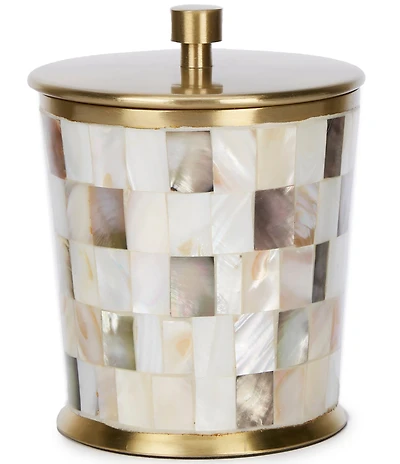 Luxury Hotel Essex Collection Gold Mother of Pearl Covered Jar