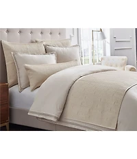 Luxury Hotel Paseo Collection Embroidered Textured Patterned Euro Sham