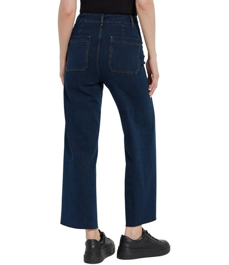 Lysse Erin High Waisted Wide Leg Demin Ankle Leggings