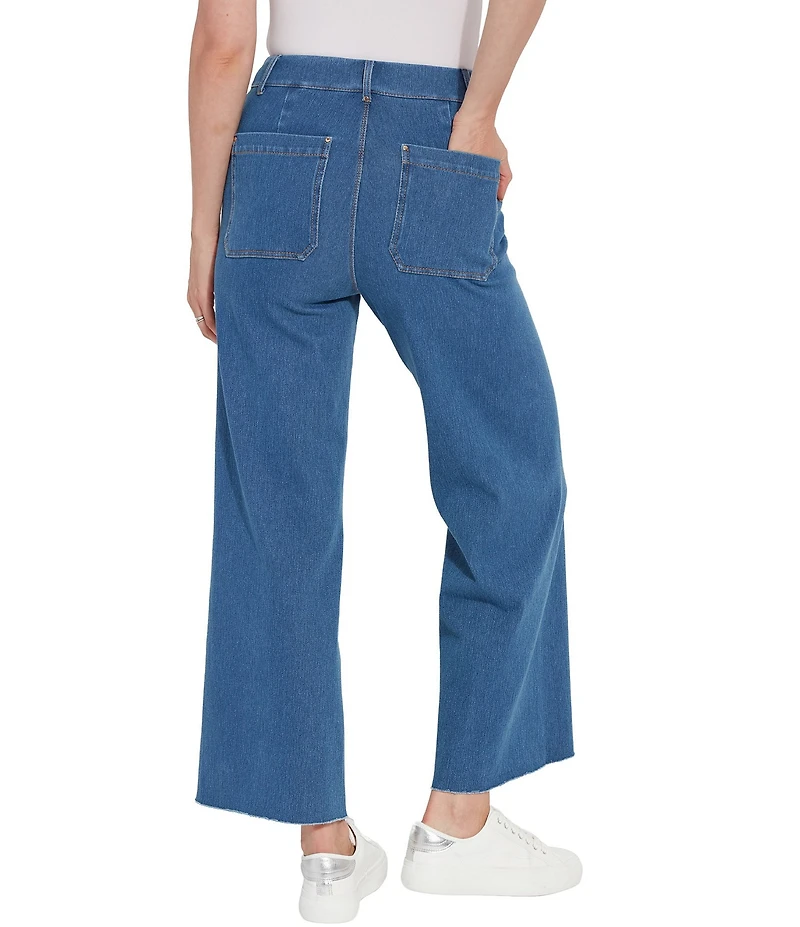 Lysse Erin High Waisted Wide Leg Demin Ankle Leggings