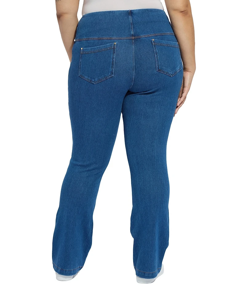 Lysse Plus Size Denim Baby Bootcut Leggings