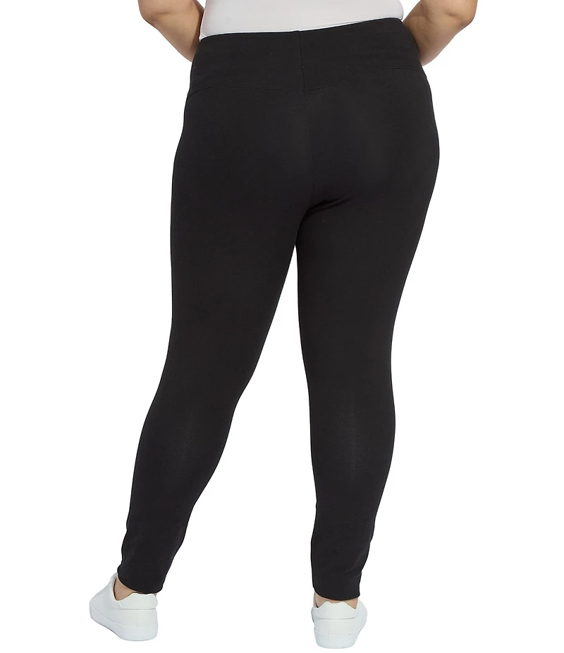 Lysse Plus Size Flattering Cotton Stretch Leggings