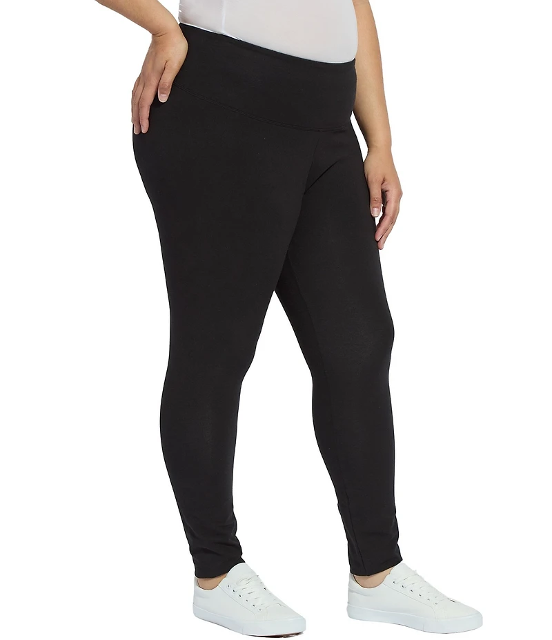 Lysse Plus Size Flattering Cotton Stretch Leggings