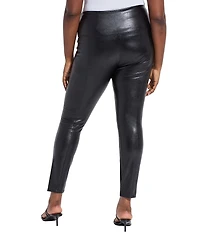 Lysse Textured Plus Size Faux Leather Skinny Leggings