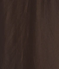 M Made in Italy Woven Silk V-Neck 3/4 Sleeve High/Low Hem Top