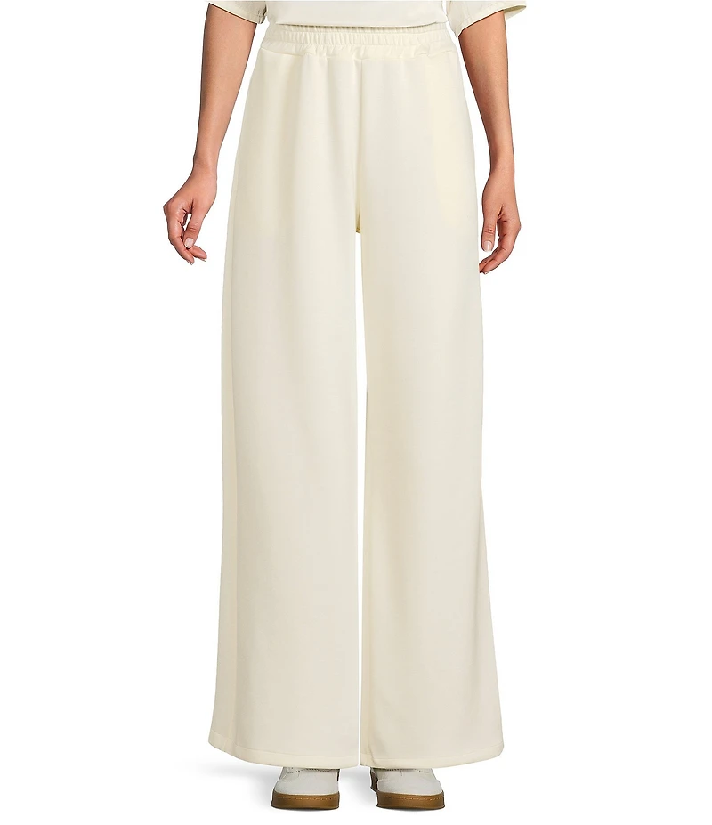 M Made In Italy Coordinating Knit Pull-On Wide Leg Pants