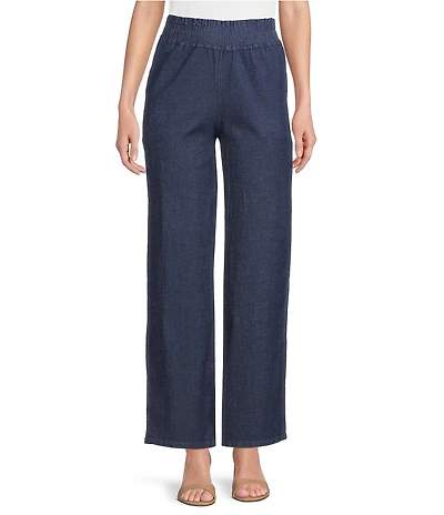 M Made in Italy Cotton Straight Leg Pants