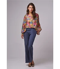 M Made in Italy Cotton Straight Leg Pants