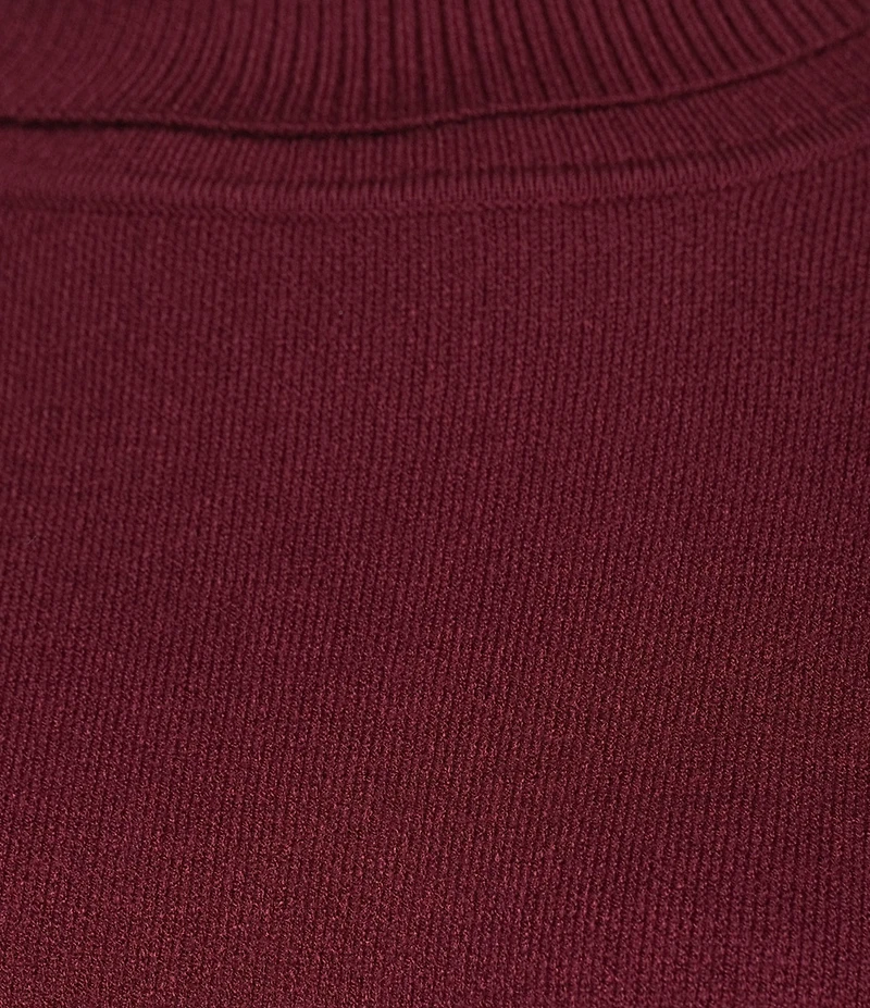 M Made in Italy Coordinating Double Knit Turtleneck 3/4 Cuffed Sleeve Pullover