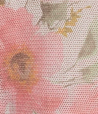 M Made in Italy Floral Knit Boat Neck Long Bat Sleeve Top