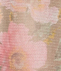 M Made in Italy Floral Knit Boat Neck Long Bat Sleeve Top