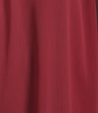 M Made in Italy Georgette Mock Neck 3/4 Puff Sleeve Knee Length Dress