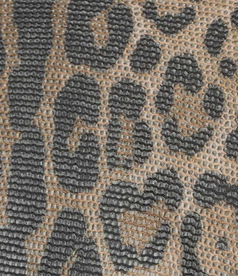 M Made in Italy Leopard Print Boat Neck Long Sleeve Knit Top