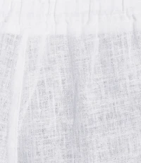 M Made In Italy Linen Blend Wide Leg Pull-On Cropped Pants