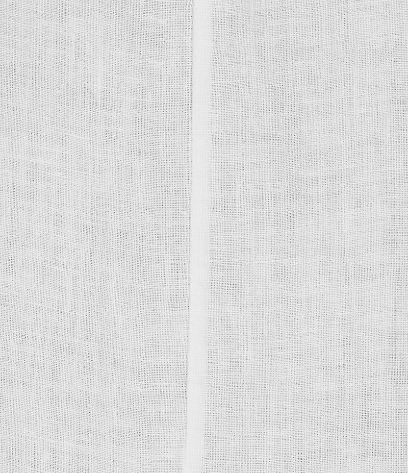 M Made In Italy Linen Johnny Collar Elbow Length Sleeve Cape Shirt