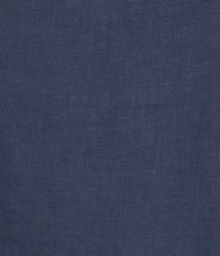 M Made in Italy Linen Ruffle V-Neck Short Sleeve High-Low Top
