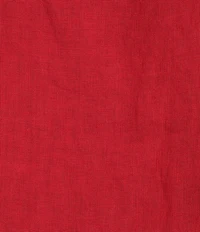 M Made in Italy Linen Ruffle V-Neck Short Sleeve High-Low Top