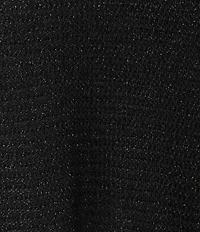 M Made in Italy Metallic Knit Boat Neck 3/4 Sleeve Top