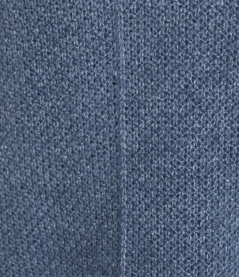 M Made in Italy Ribbed Knit V-Neck 3/4 Sleeve Sweater Top