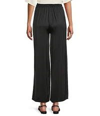 M Made in Italy Satin Wide Leg Pants