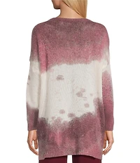 M Made in Italy Spray Paint Crew Neck Long Sleeve Sweater