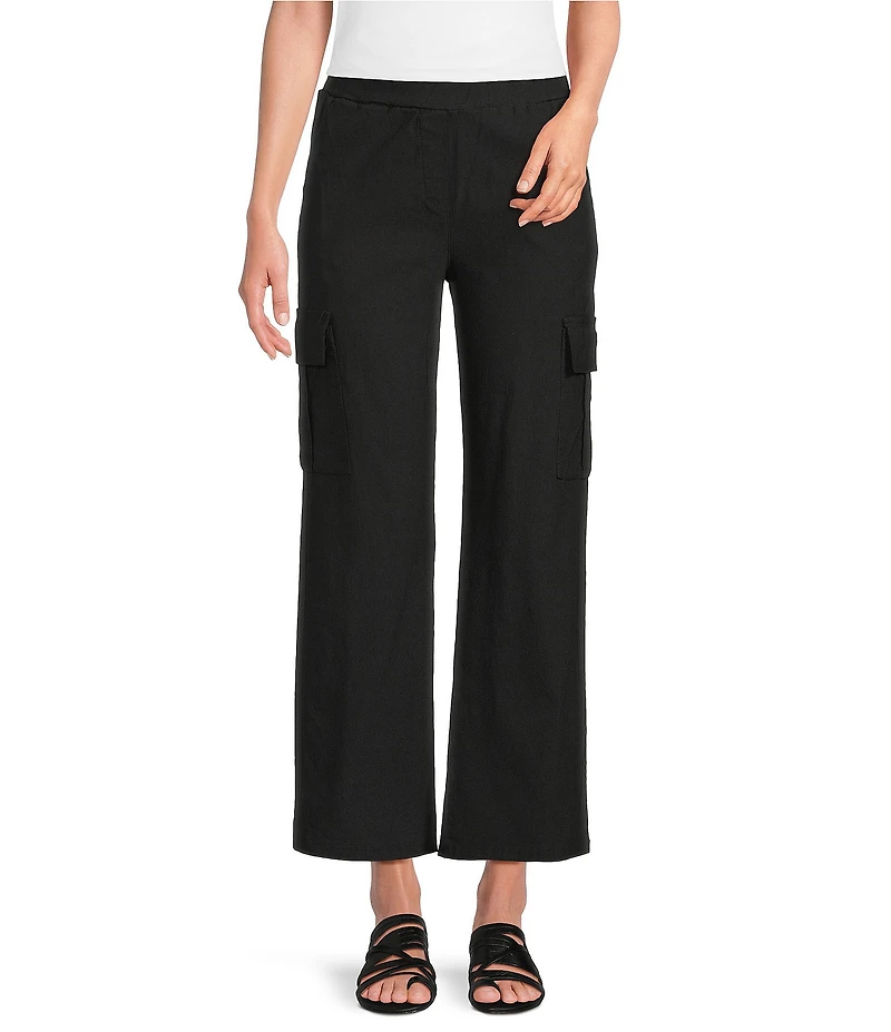 M Made in Italy Straight Leg Pull On Cargo Pants