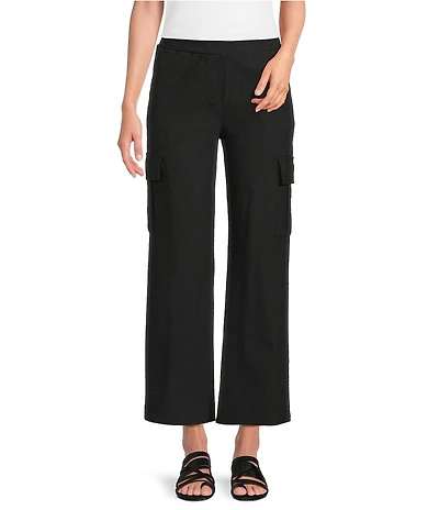 M Made in Italy Straight Leg Pull On Cargo Pants
