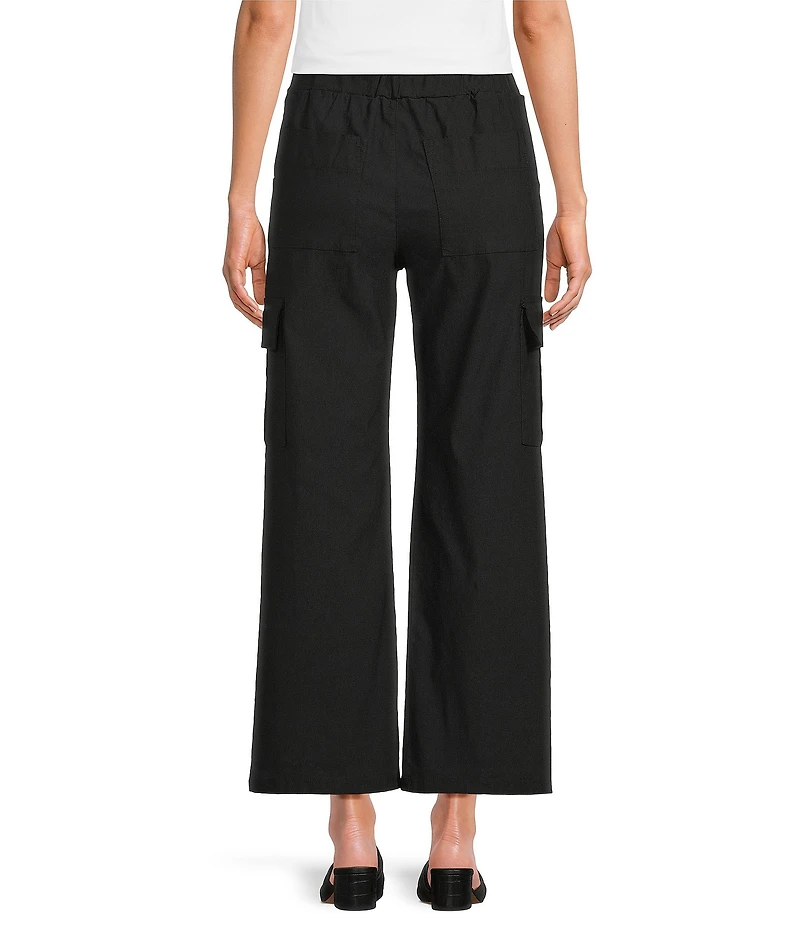 M Made in Italy Straight Leg Pull On Cargo Pants