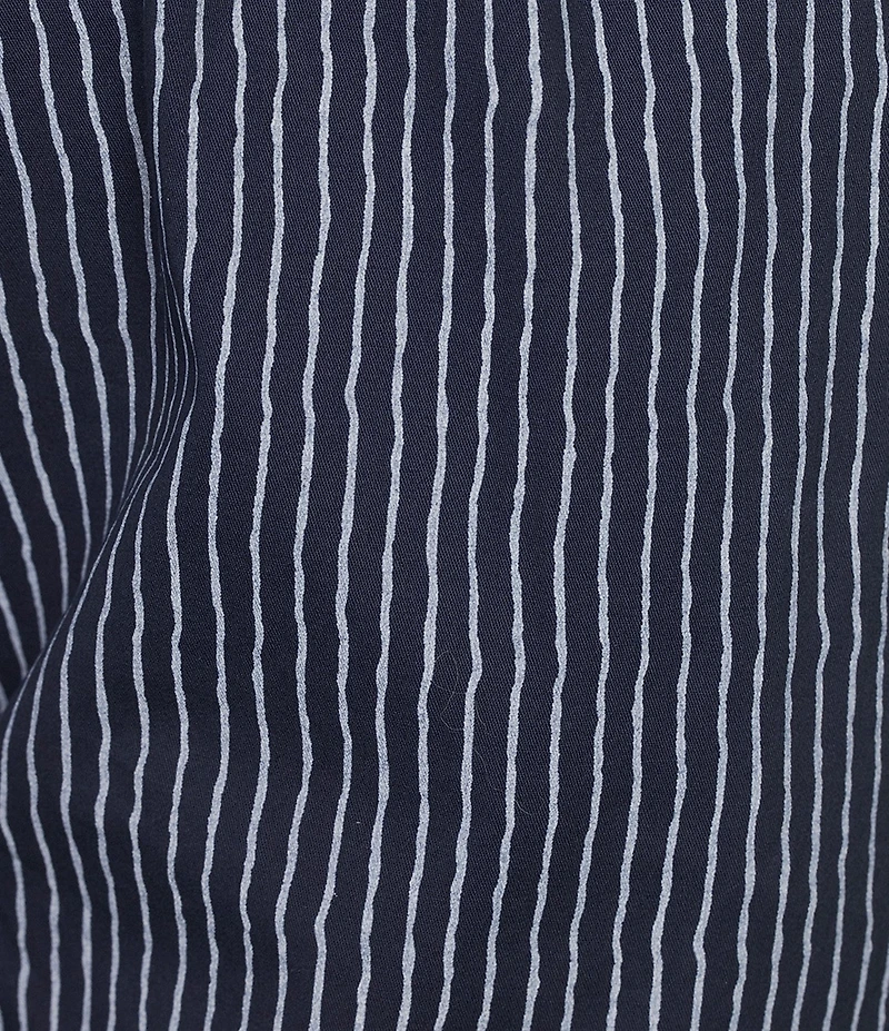 M Made in Italy Stretch Poplin Pin Stripe Pull-On Pants