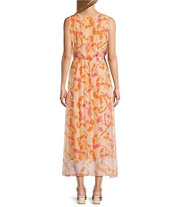 M Made in Italy Surplice Sleeveless Maxi Dress