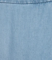 M Made In Italy Tencel Flat Front Pull-On Wide Cuff Bootcut Pants