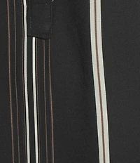 M Made in Italy Woven Stripe V-Neck Long Sleeve Tunic