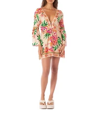 Maaji Agnes Bubbly Blossom Open Back Mini Cover-Up Dress