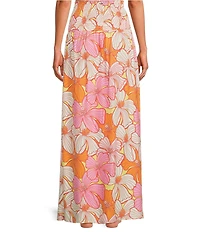 Maaji Aubrey Retro Bloom Print Maxi Cover-Up Skirt