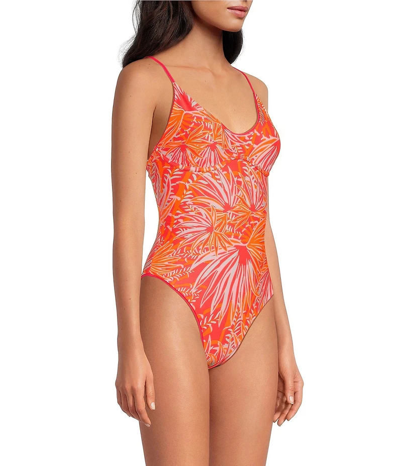 Maaji Celine Coral Crush Reversible V-Neck Underwire One Piece Swimsuit