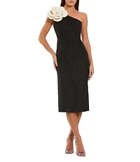 Mac Duggal 3D Flower Sequin Sheath Gown