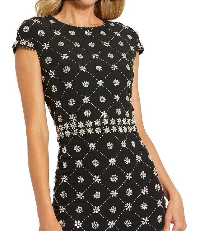 knee length dresses for ladies Women's Alexia Admor Boatneck Cap Sleeve Sheath Dress, Size: XL, Black